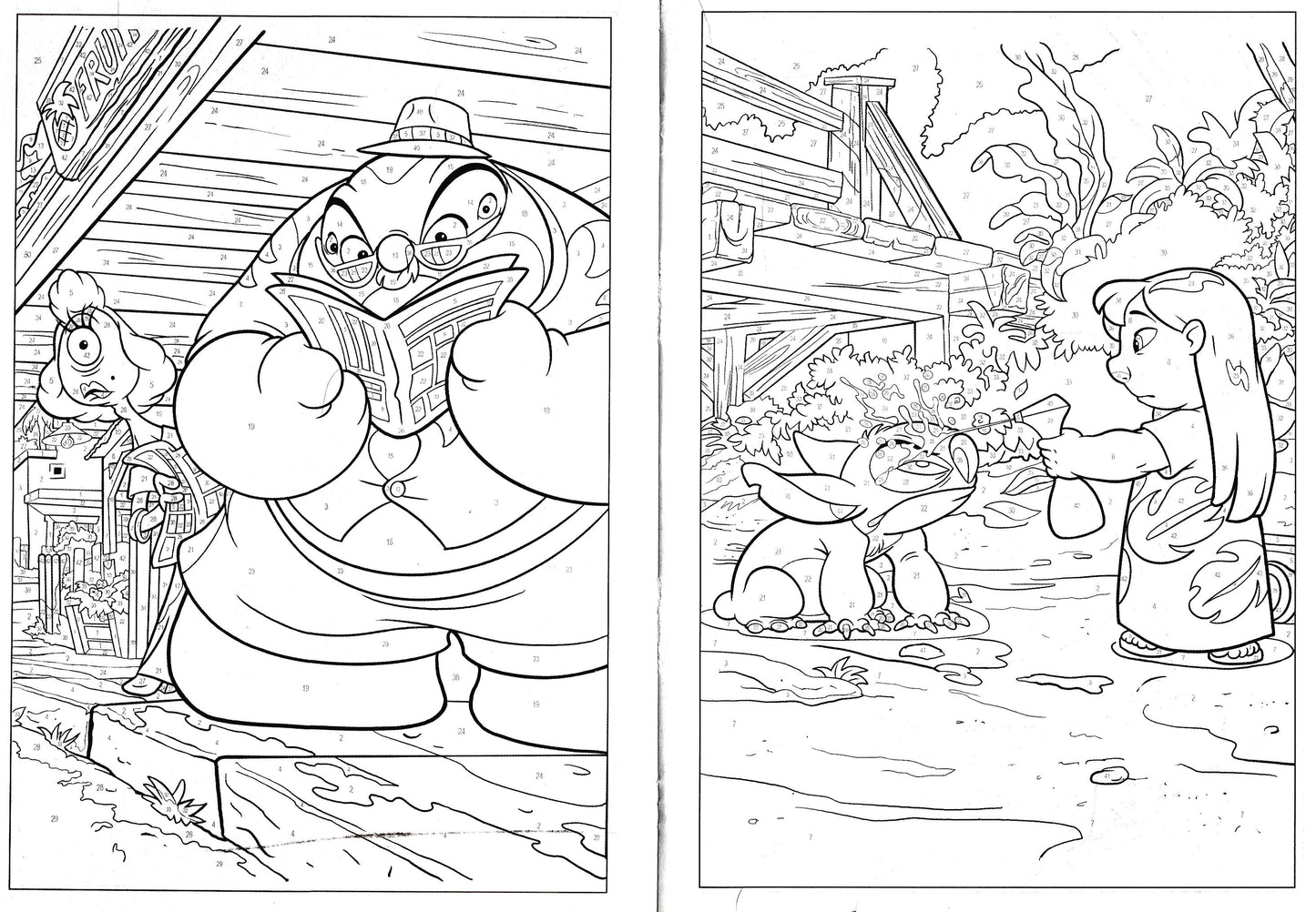 Stitch - Color by Number - Coloring & Activity Books. Vol.1-2 (Set of 2 Books)