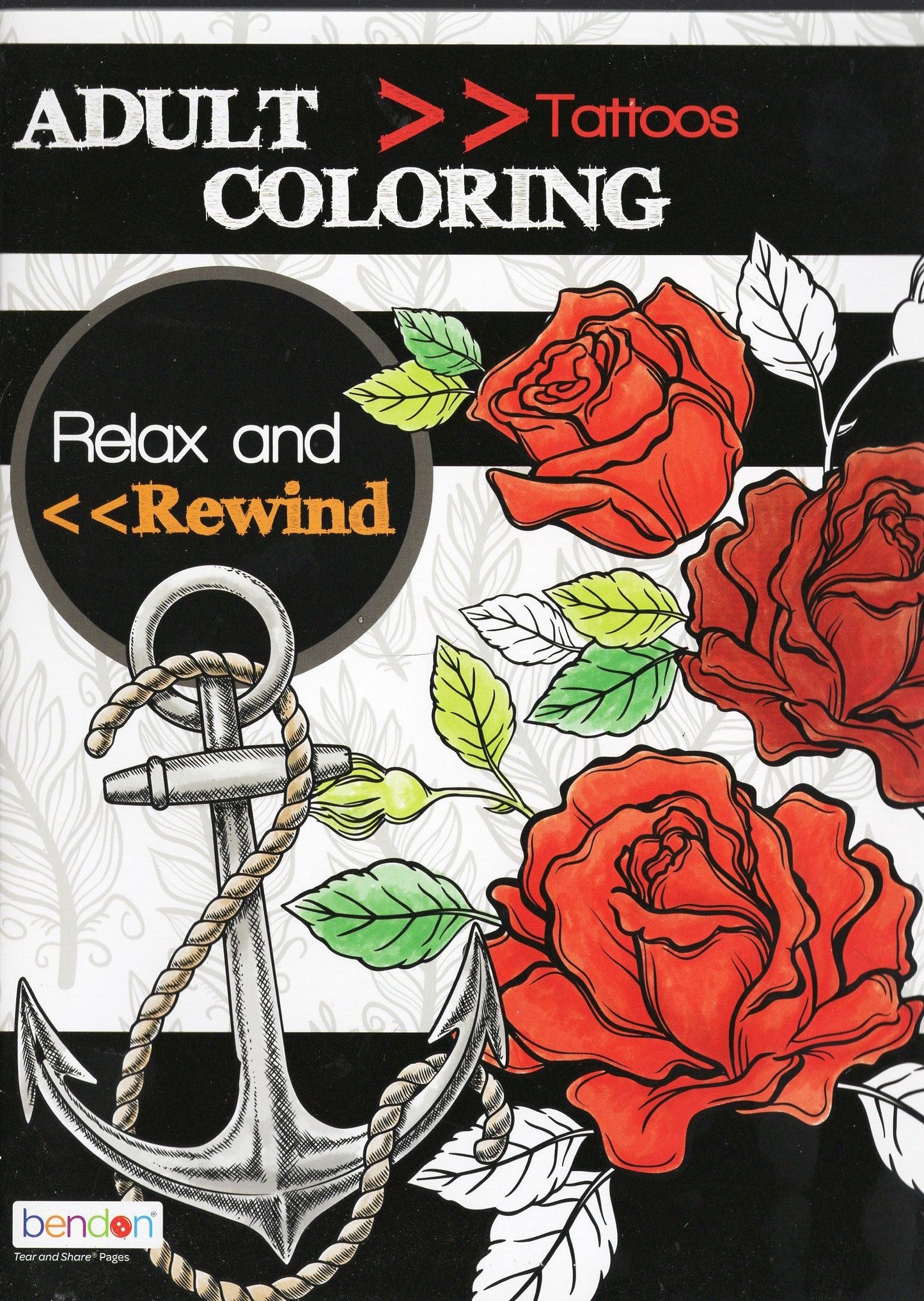 Adult Coloring Tattoos - Relax and Rewind