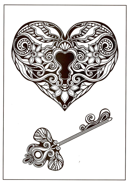 Adult Coloring Tattoos - Relax and Rewind
