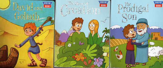 Children Pop-up Bible Story Books (Set of 3 Books)