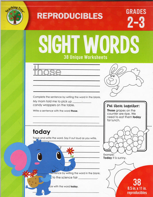 Teaching Tree Reproducible - Sight Words Grades 2-3 - Workbook