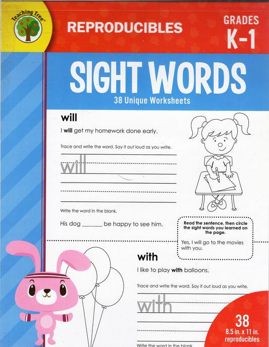 Teaching Tree Reproducible - Sight Words Grades K-1 - Workbook