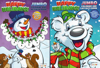Happy Holidays! - Jumbo Coloring & Activity Books (Set of 2)