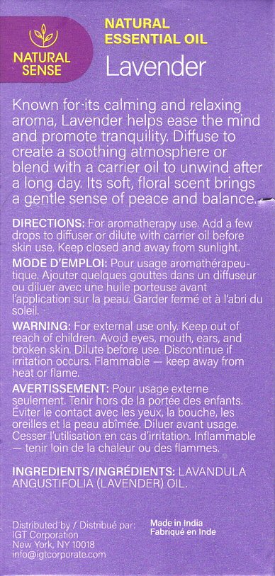 Natural Sense - Natural Essential Oil Lavender Soothing Aromatherapy (Set of 2)