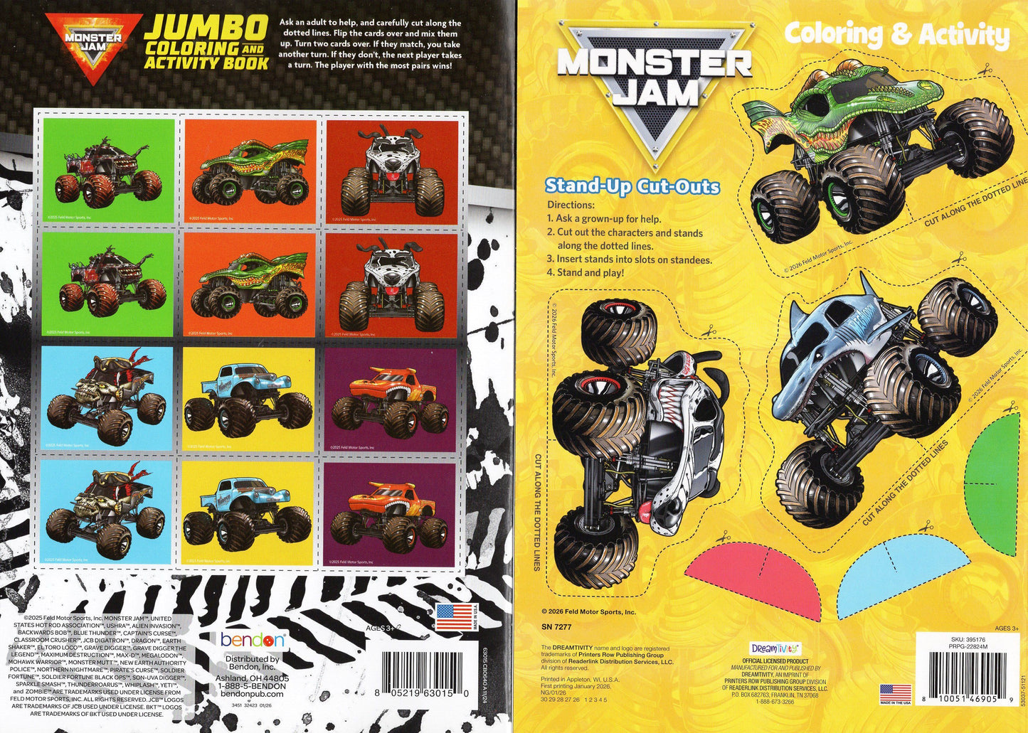 Monster Jam - Jumbo Coloring & Activity Books (Set of 2)