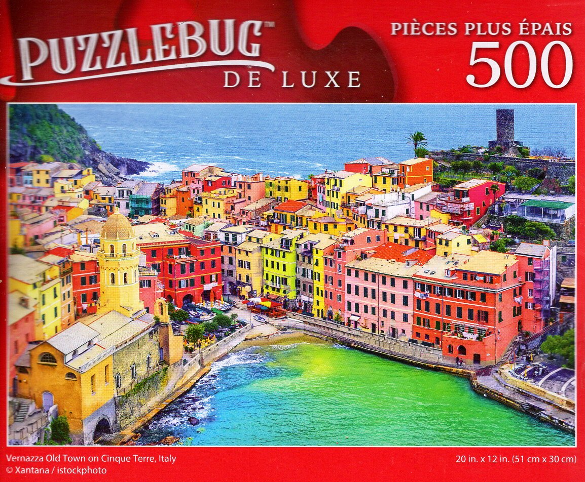 Vernazza Old Town on Cinque Terre. Italy - 500 Deluxe Jigsaw Puzzle