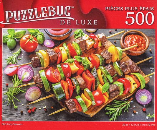 BBQ Party Skewers - 500 Deluxe Jigsaw Puzzle