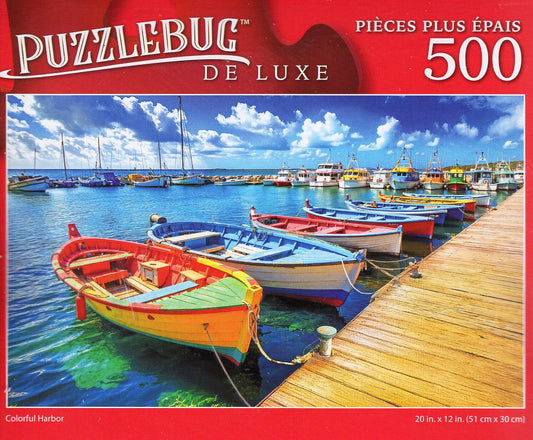 Colorful Harbor - 500 Deluxe Jigsaw Puzzle