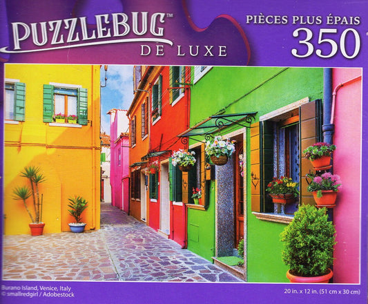 Burano Island, Venice, Italy - 350 Pieces Jigsaw Deluxe Puzzle