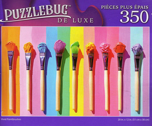 Vivid Paintbrushes - 350 Pieces Jigsaw Deluxe Puzzle