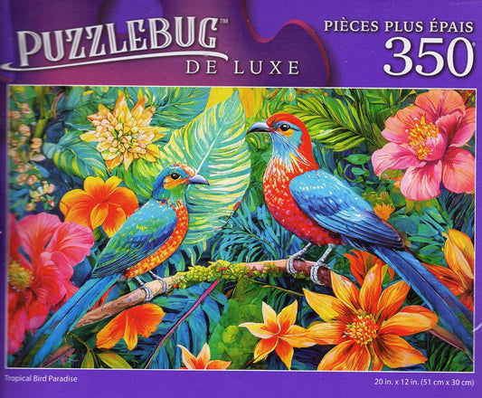 Tropical Bird Paradise - 350 Pieces Jigsaw Deluxe Puzzle