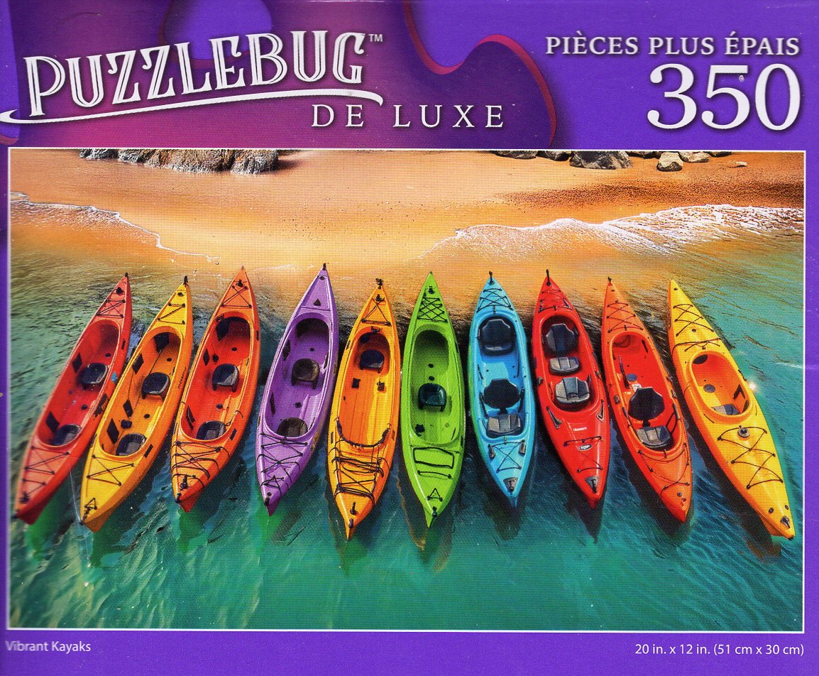 Vibrant Kayaks - 350 Pieces Jigsaw Deluxe Puzzle