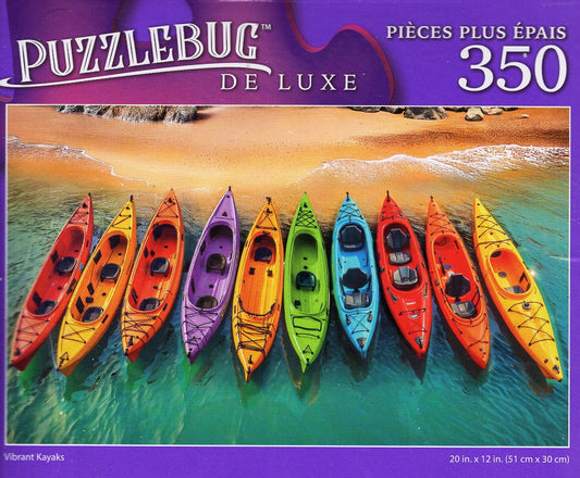 Vibrant Kayaks - 350 Pieces Jigsaw Deluxe Puzzle