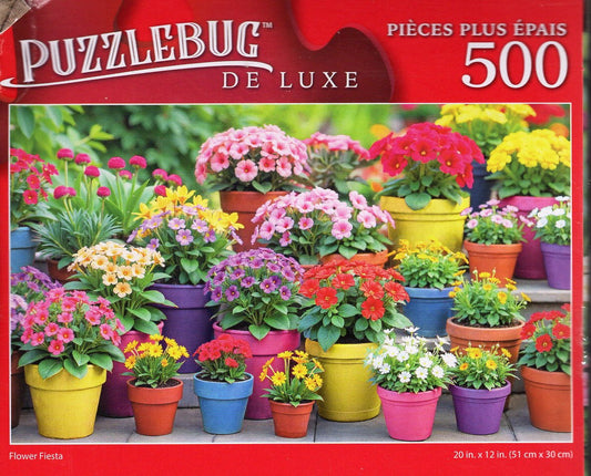 Flower Fiesta - 500 Deluxe Jigsaw Puzzle
