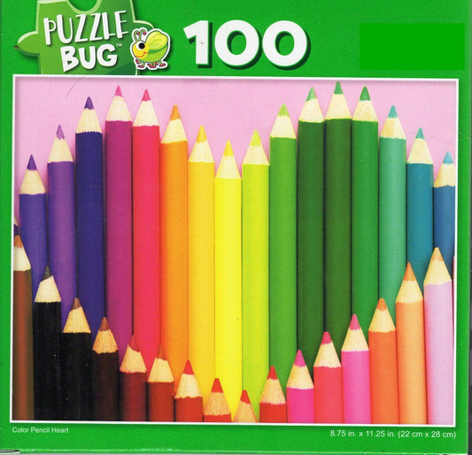 Color Pencil Heart - 100 Piece Jigsaw Puzzle