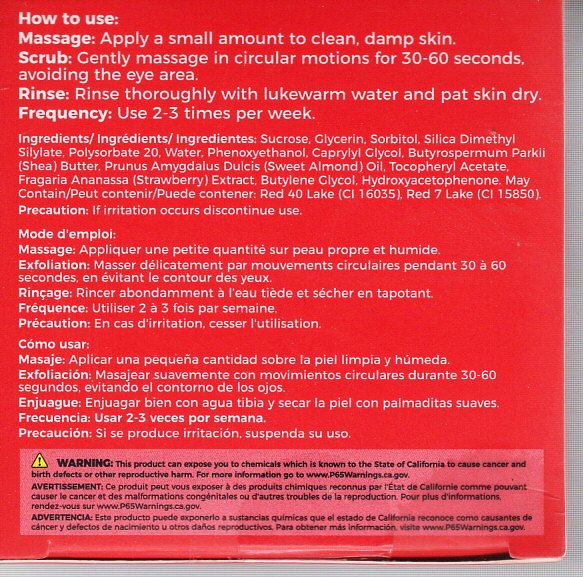 La Spash Skin Smoothing Strawberry Sugar Face Scrub - 1.77oz (Set of 2)