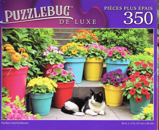Perfect Colorful Blooms - 350 Pieces Deluxe Jigsaw Puzzle