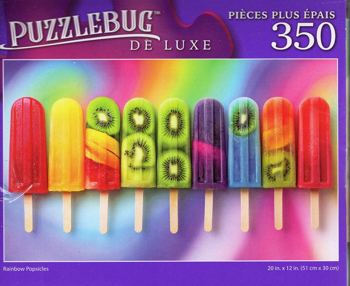 Rainbow Popsicles - 350 Pieces Deluxe Jigsaw Puzzle