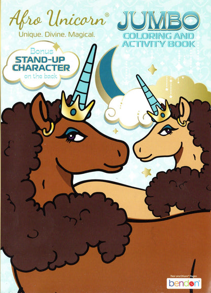 Afro Unicorn - Jumbo Coloring & Activity Book