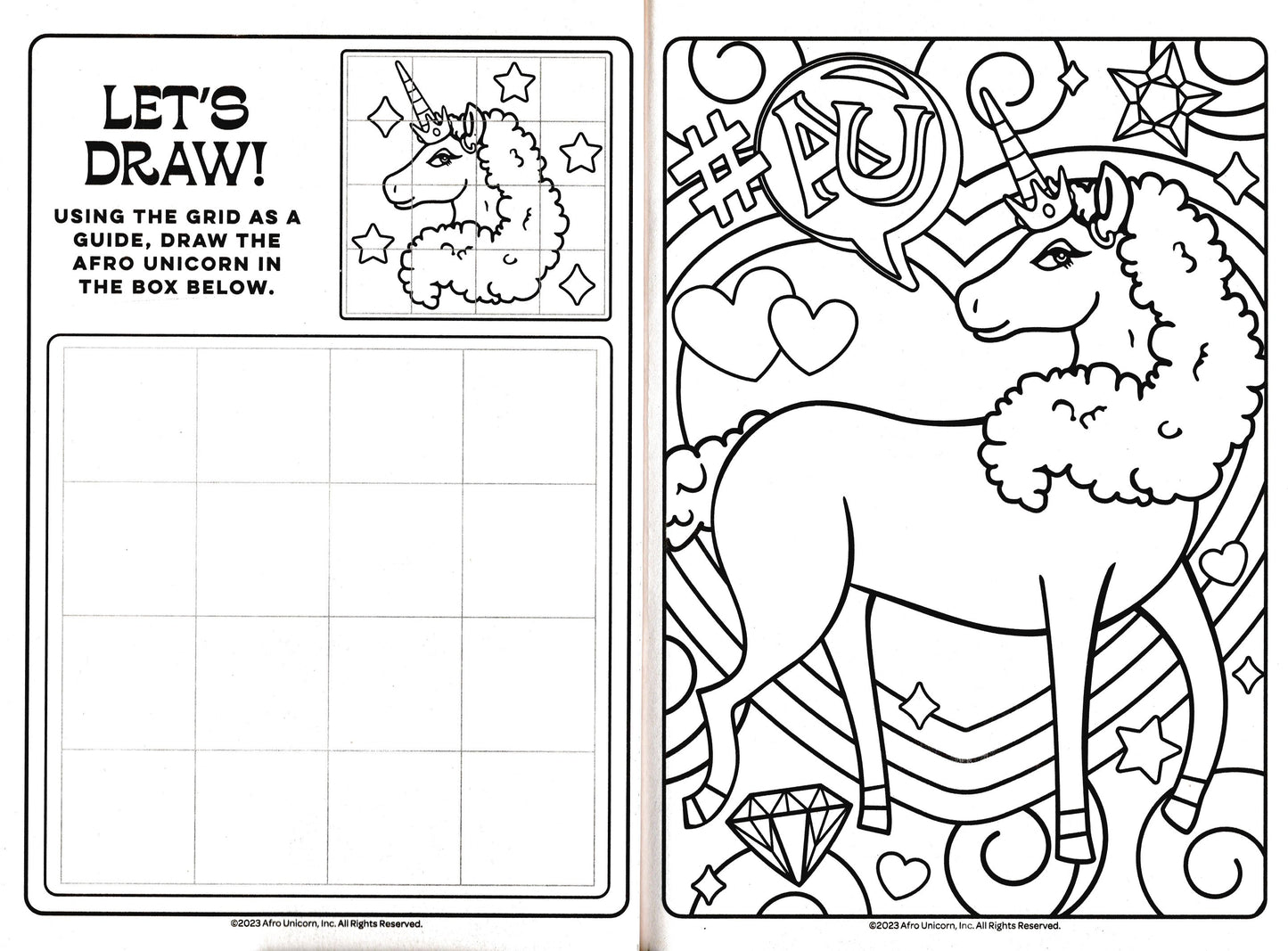 Afro Unicorn - Jumbo Coloring & Activity Book