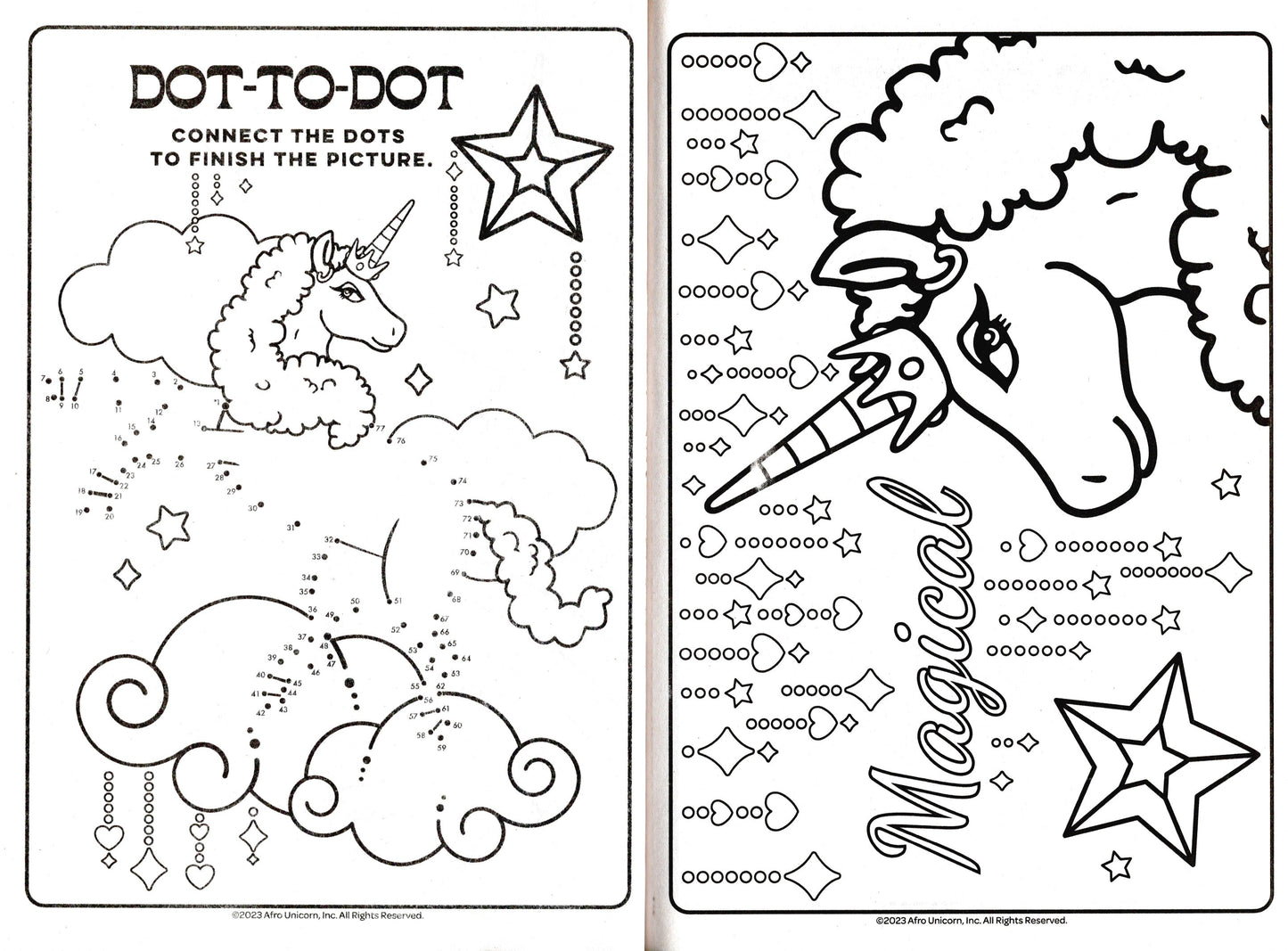 Afro Unicorn - Jumbo Coloring & Activity Book