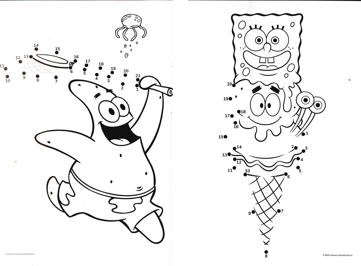 Nickelodeon Ninja Turtles & SpongeBob - Dot to Dot - Activity Books (Set of 2 Books)