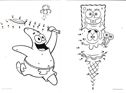 Nickelodeon Ninja Turtles & SpongeBob - Dot to Dot - Activity Books (Set of 2 Books)