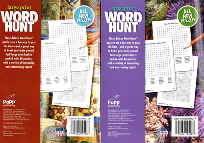 Large Print Word Hunt - All New Puzzles - (Pocket Size) - Vol.173.174.175.176