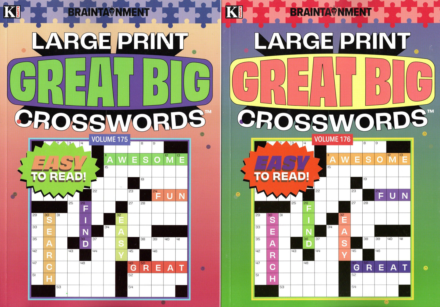 Large Print Great Big Crosswords (All New Puzzles) - Vol.175.176 (Set of 2)