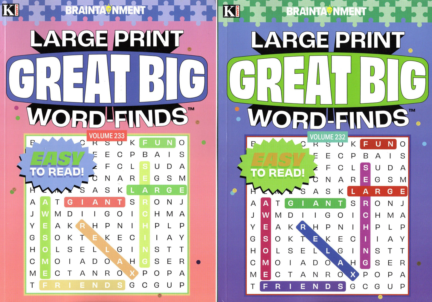 Large Print Great Big Crosswords (All New Puzzles) - Vol.232.233 (Set of 2)