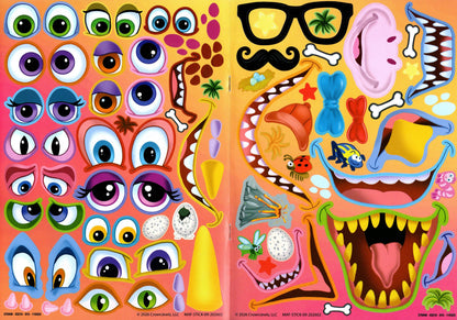 Make-A-Face - Dino Pals & Magical Unicorns - Stickers Includes - Sticker Book