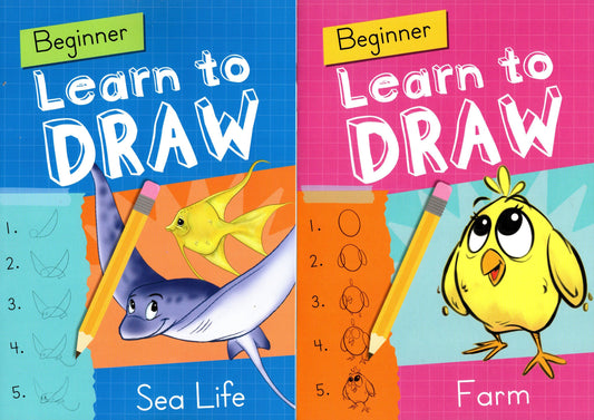 Beginner iDraw - Learn to Draw - Sea Life & Farm - Children Book