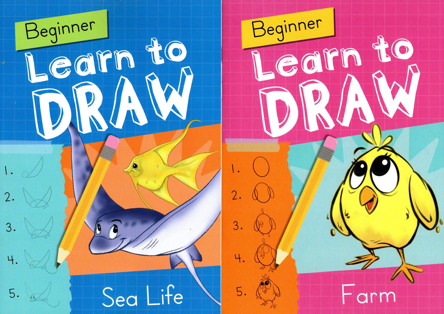 Beginner iDraw - Learn to Draw - Sea Life, Farm, Fantasy & Pets - Book