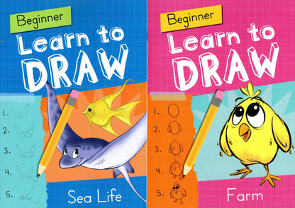 Beginner iDraw - Learn to Draw - Sea Life, Farm, Fantasy & Pets - Book