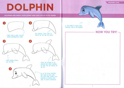 Beginner iDraw - Learn to Draw - Sea Life, Farm, Fantasy & Pets - Book