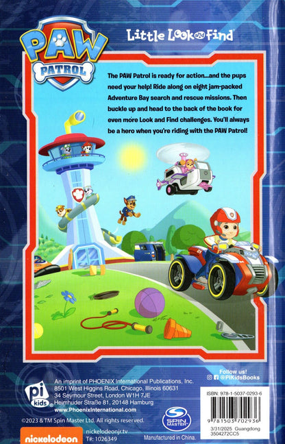 Nickelodeon PAW Patrol Little First Look and Find - Activity Book