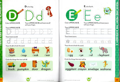 Beaver Pre-School Educational Workbooks - Phonics, Printing, Skills (Set of3)