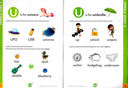 Beaver Pre-School Educational Workbooks - Phonics, Printing, Skills (Set of3)