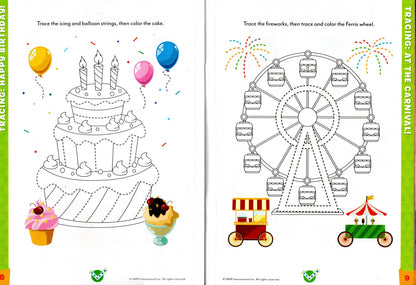 Beaver Pre-School Educational Workbooks - Phonics, Printing, Skills (Set of3)