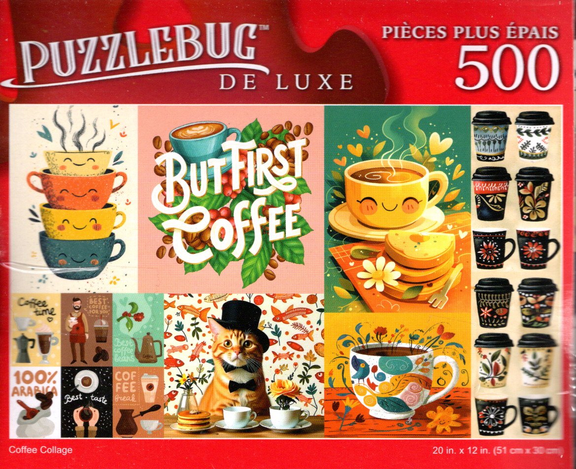 Coffee Collage - 500 Deluxe Jigsaw Puzzle