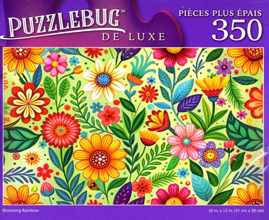 Blooming Rainbow - 350 Pieces Deluxe Jigsaw Puzzle