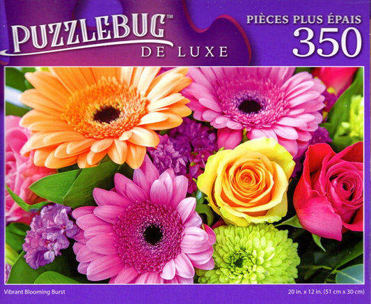 Vibrant Blooming Burst - 350 Pieces Deluxe Jigsaw Puzzle