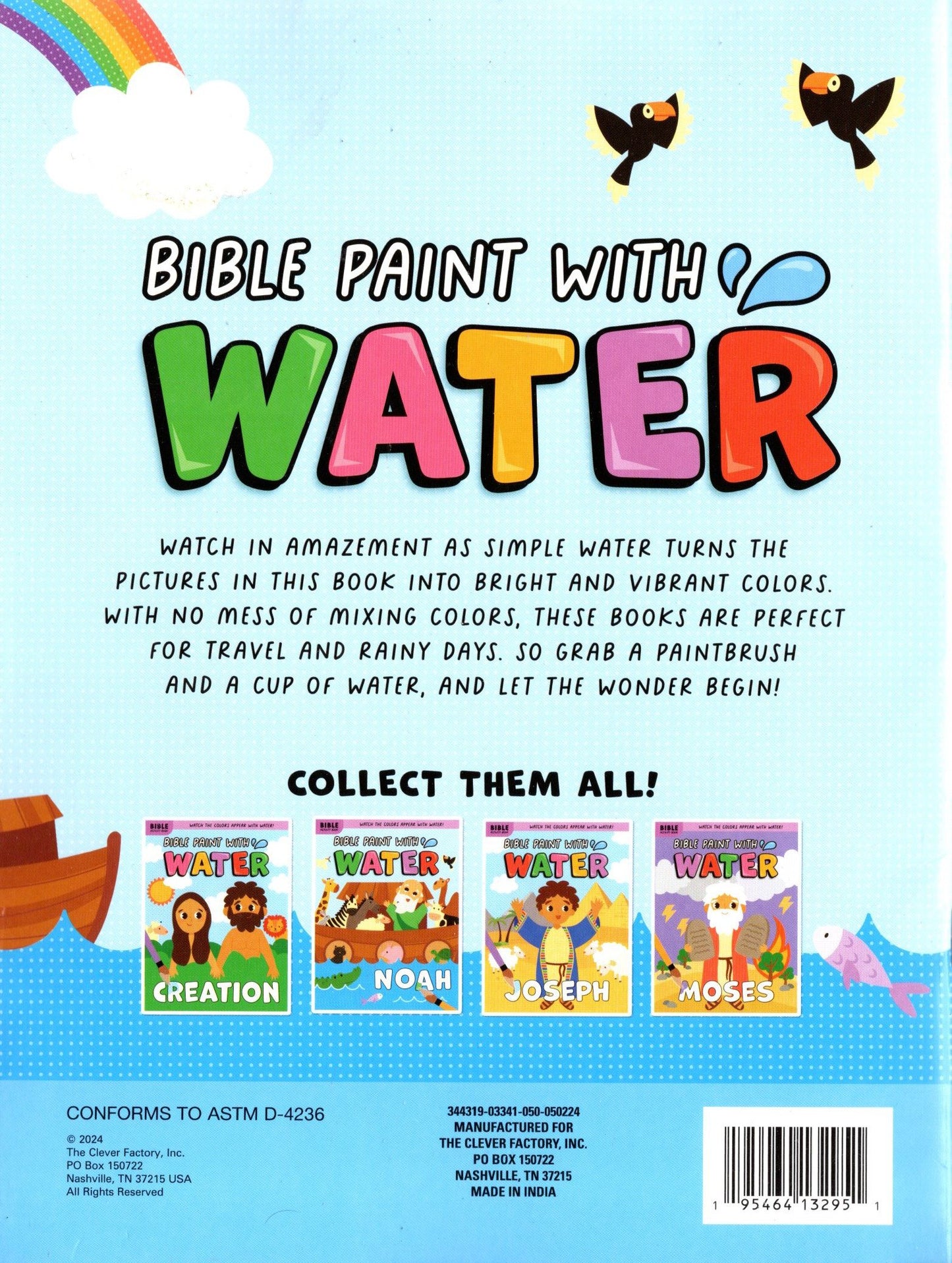 Bible Paint with Water - Noah - Activity Books