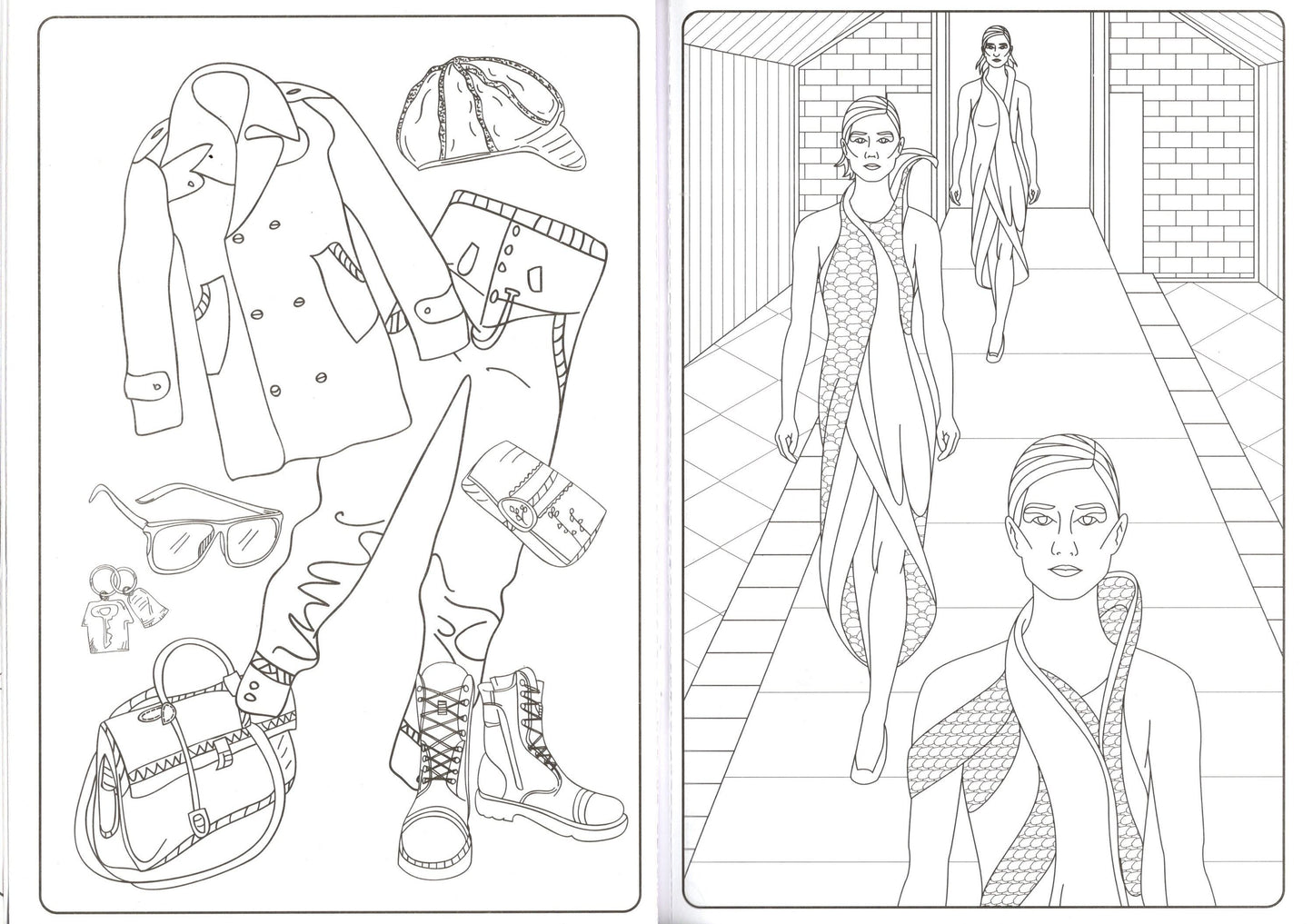 Designer Series - Fashion - Adult Coloring Book