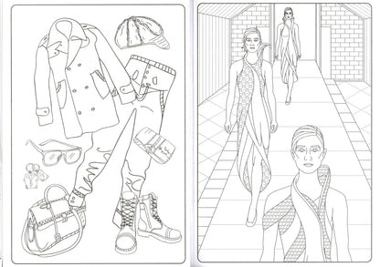 Designer Series - Fashion - Adult Coloring Book