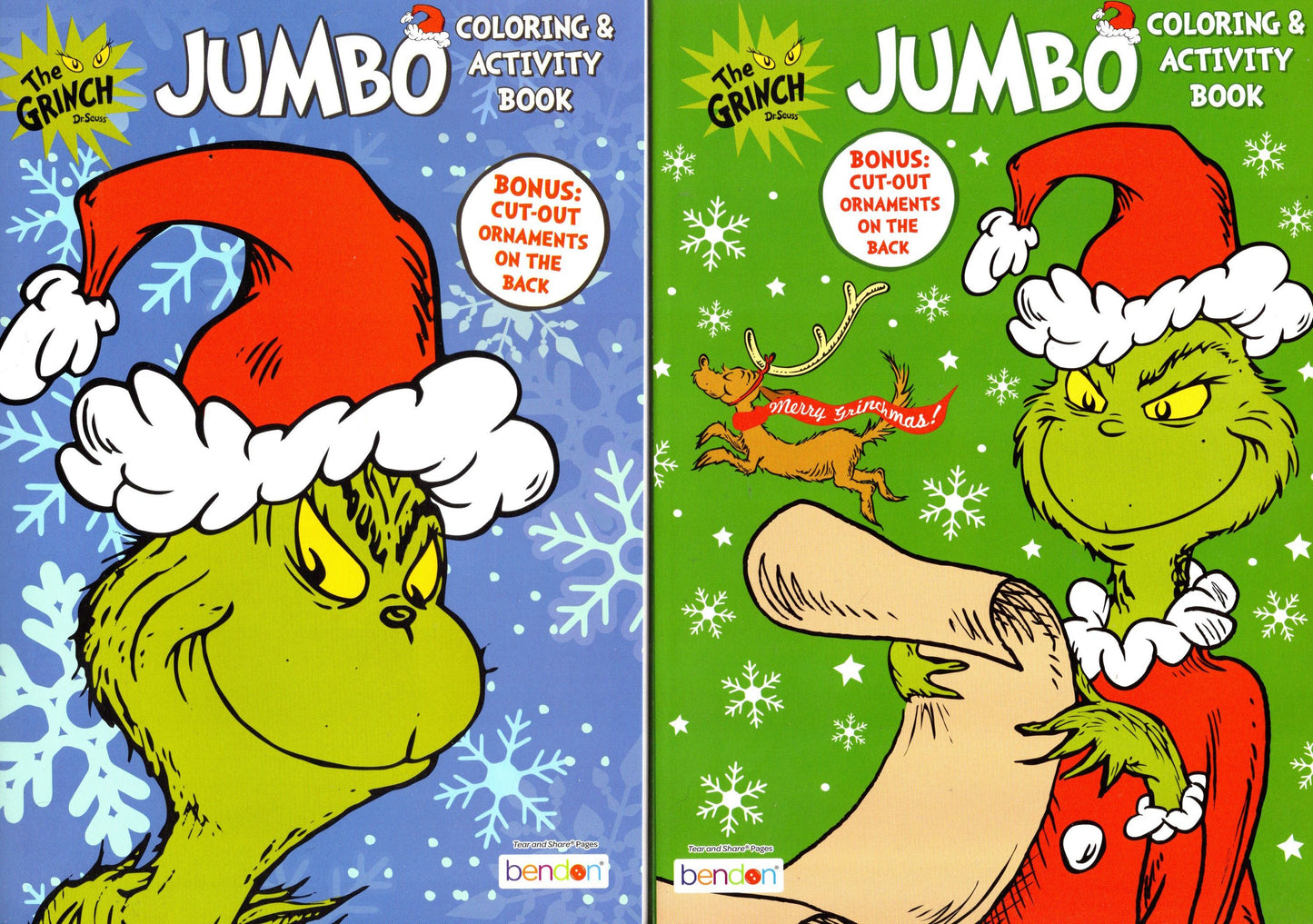 Happy Holidays! - Dr. Seuss The Grinch - Jumbo Coloring & Activity Books (Set)