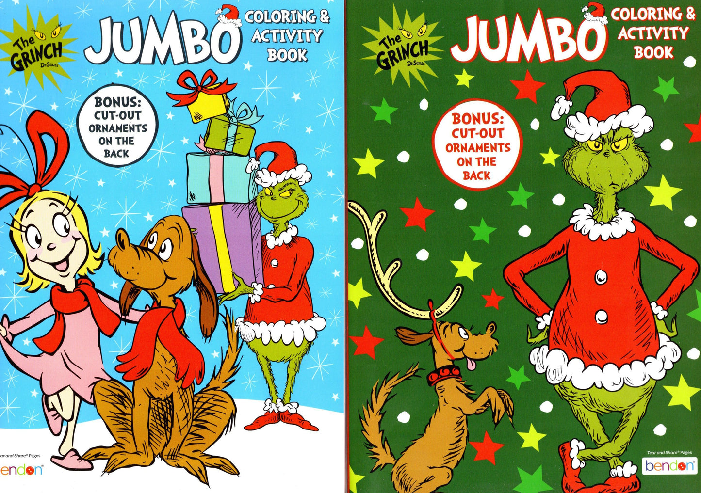 Happy Holidays! - Dr. Seuss The Grinch - Jumbo Coloring Books (Set of 2) v2