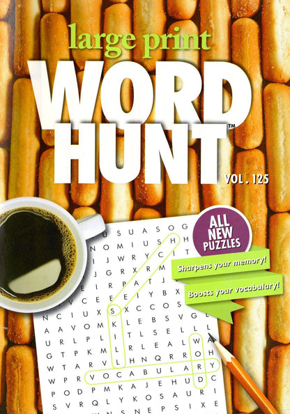 Large Print Word Hunt - All New Puzzles - (Pocket Size) - Vol.125
