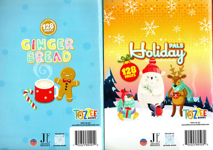 Ginger Bread & Holiday Pals - Jumbo Coloring and Activity Book 128 pg each book