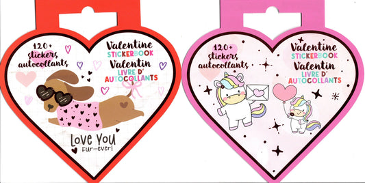 120 Stickers Autocollants - Valentine Sticker Book - Love You (Set of 2)
